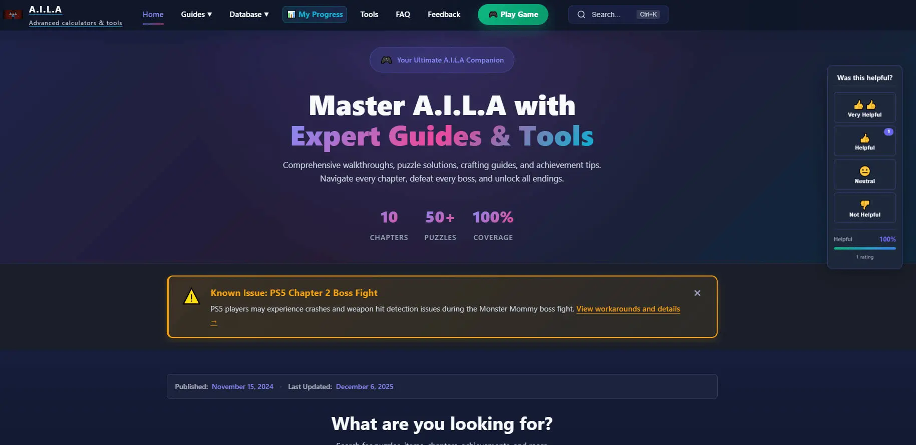 A.I.L.A Game Guide - 你的专属恐怖生存游戏助手