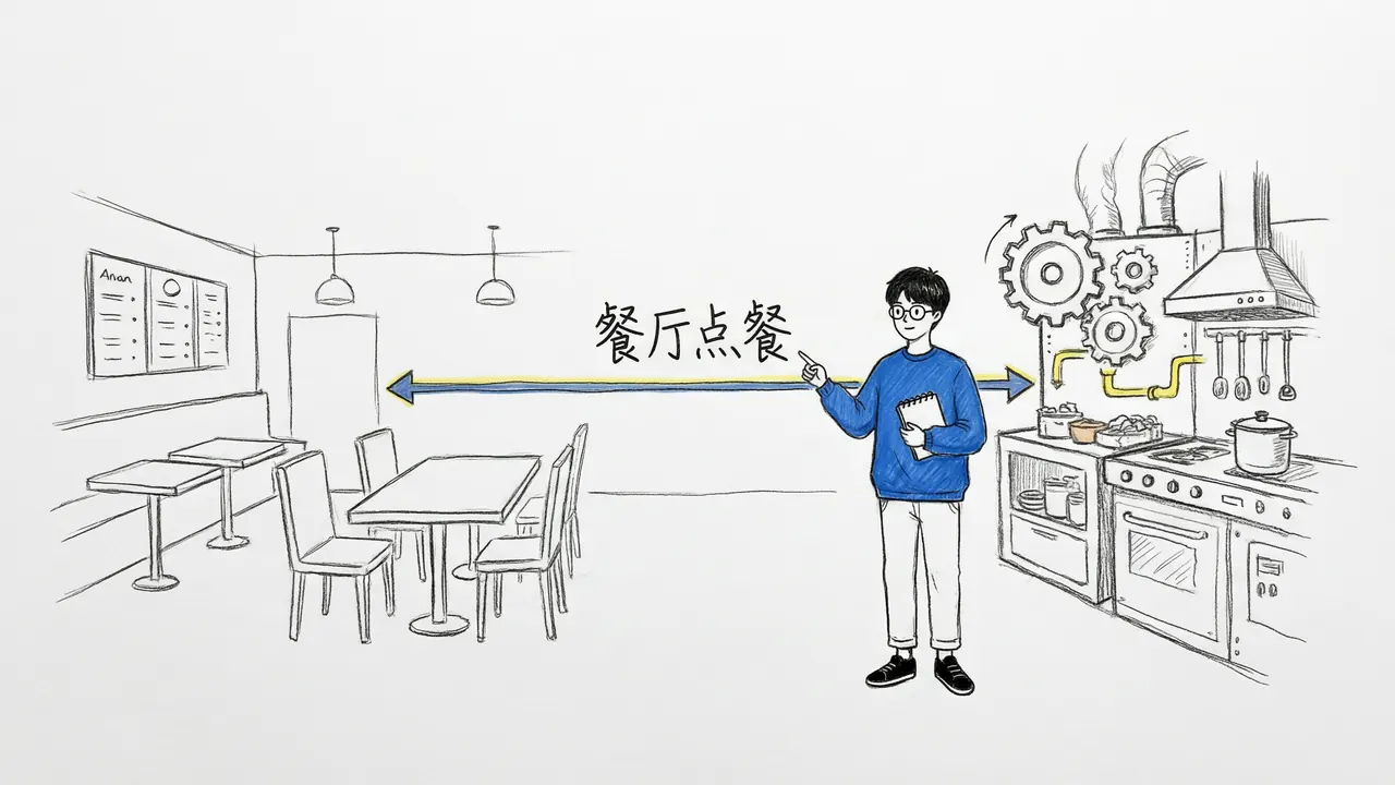 什么是前端和后端？餐厅点餐类比帮你彻底搞懂核心区别与协同逻辑