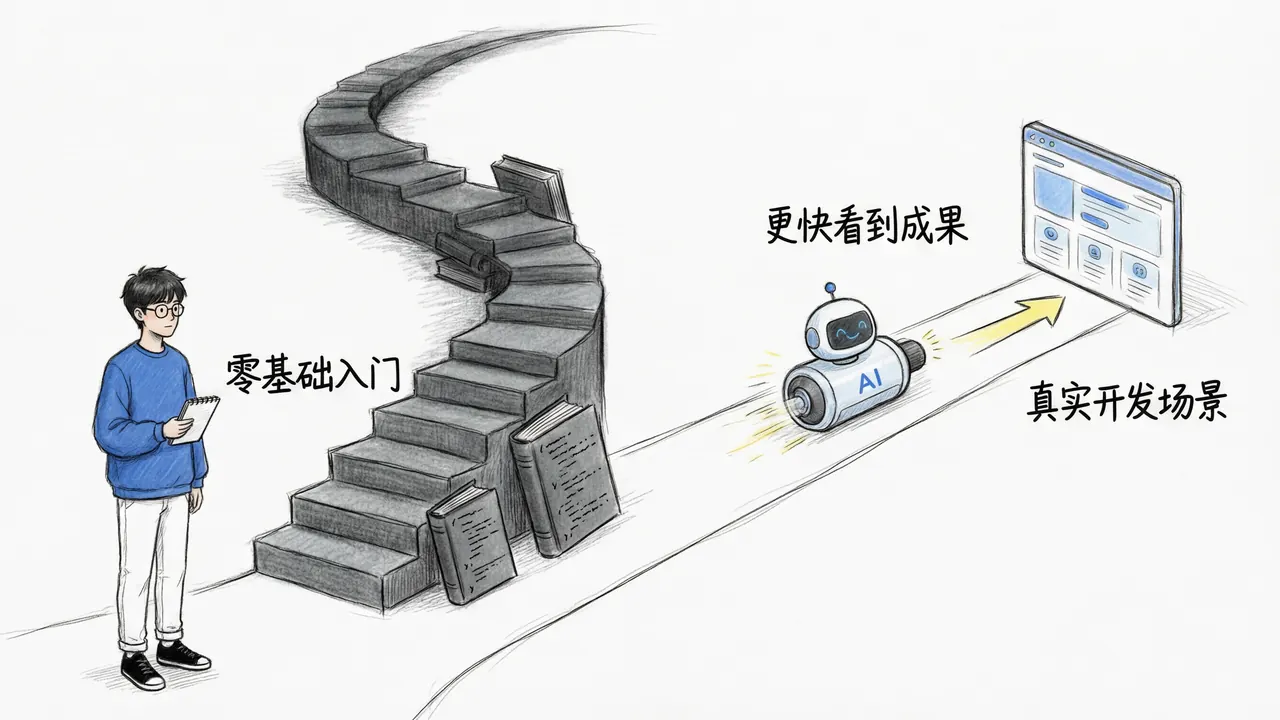传统学习与AI辅助学习对比