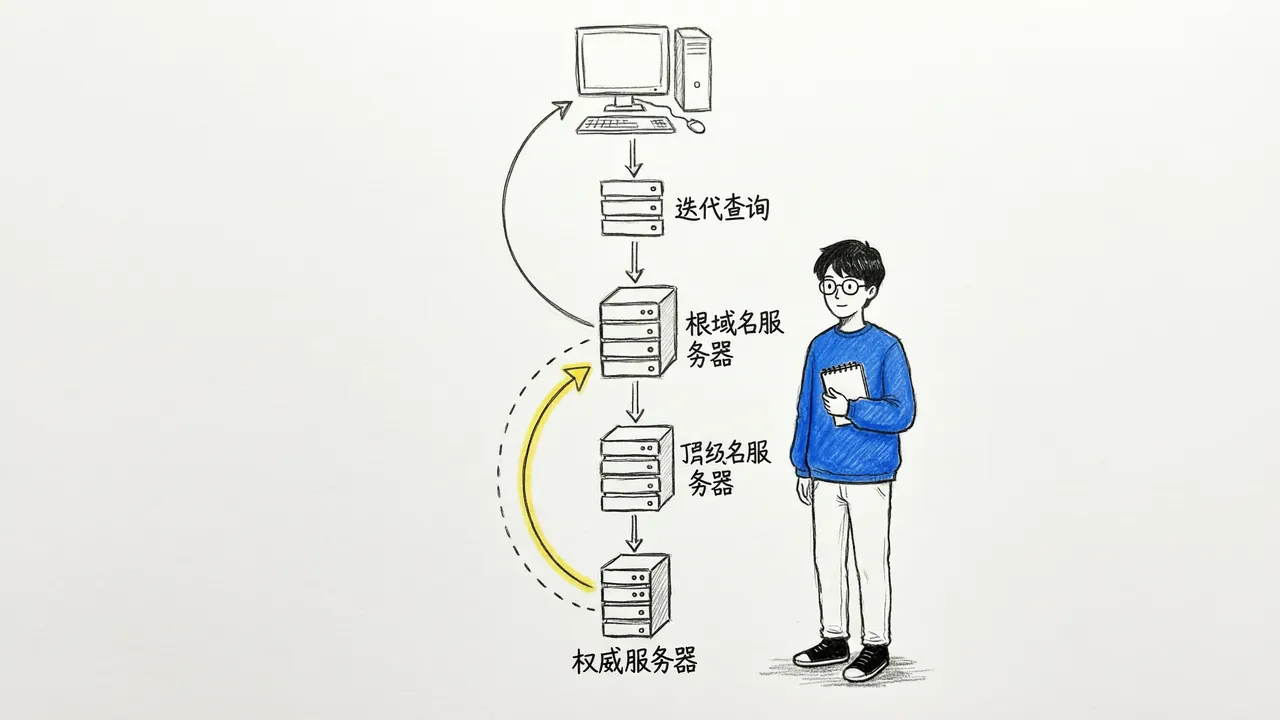 DNS迭代查询流程