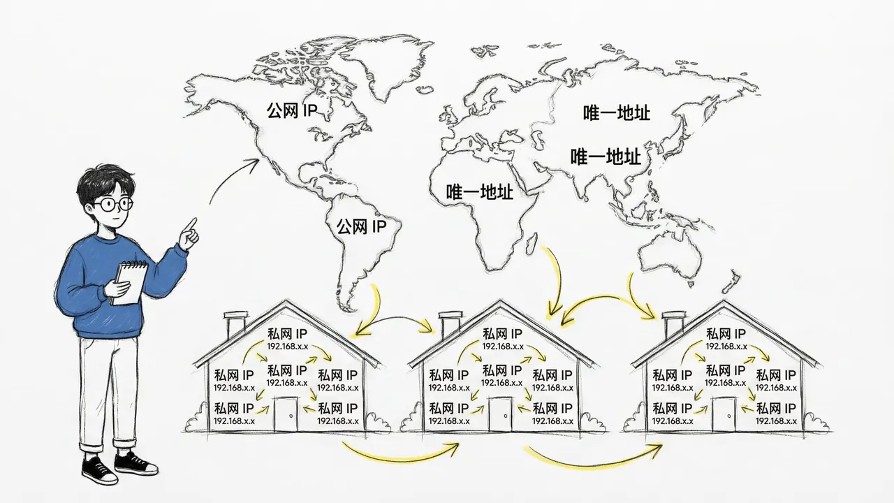 公网IP与私网IP的地址分配对比