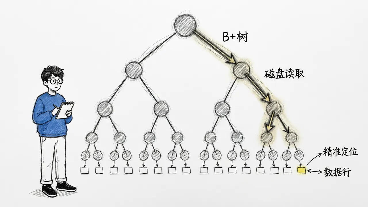 B+树索引查询路径