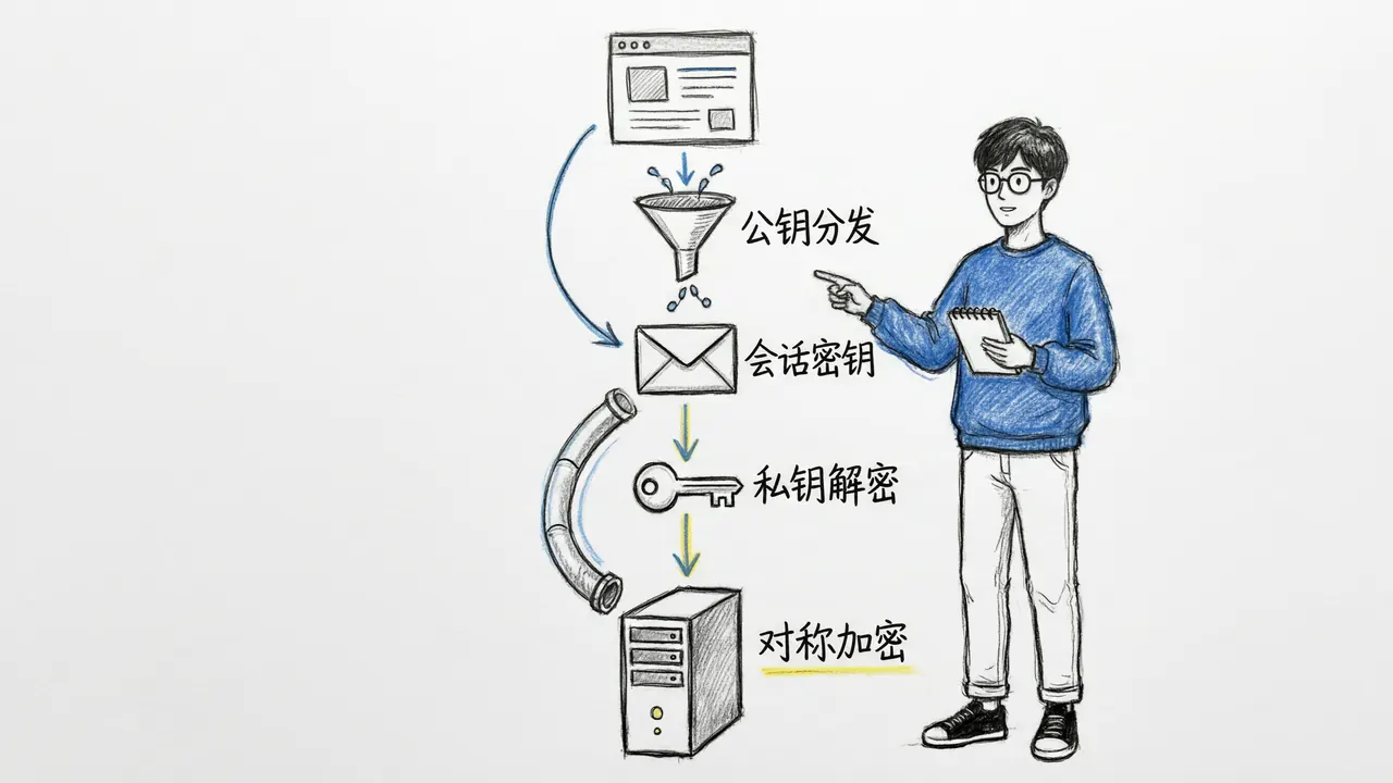 混合加密握手流程