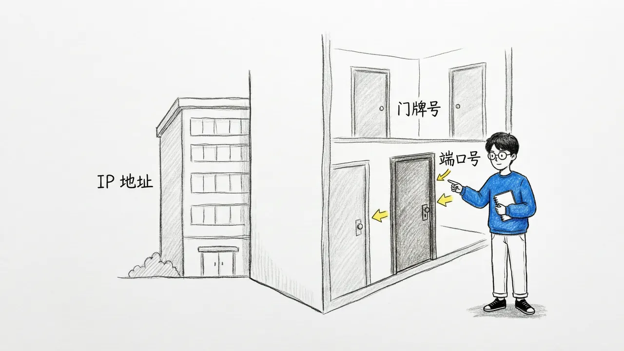 IP与端口的逻辑类比