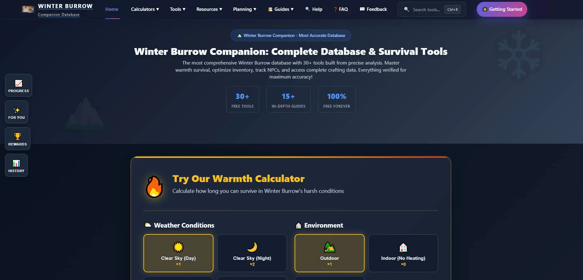 Winter Burrow Calculator - 你的专属游戏生存助手